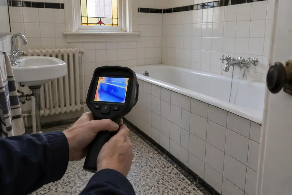 Lekdetectie Edam – onderzoek in een badkamer van een oudere woning